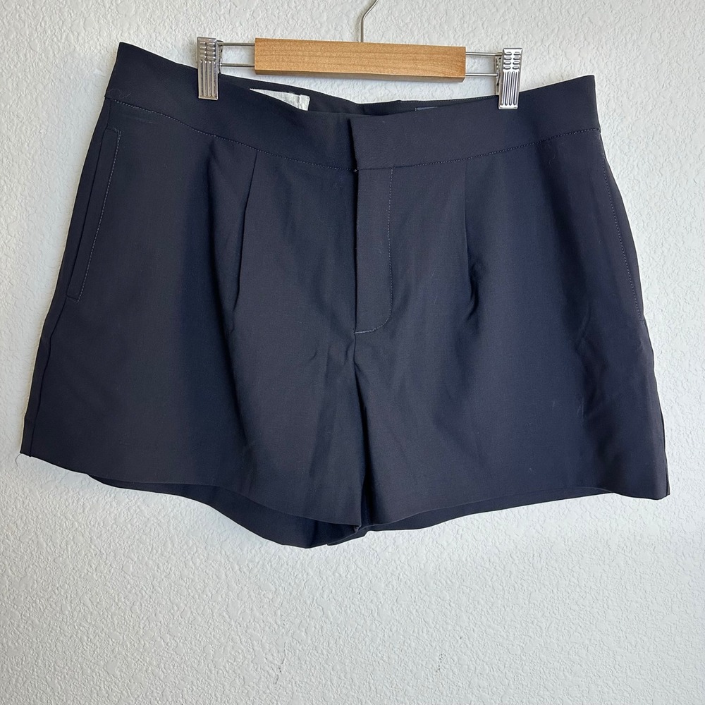 Outerknown Botto Giuseppe Virgin Wool‎ Shorts Dark Navy Women's 12 NEW